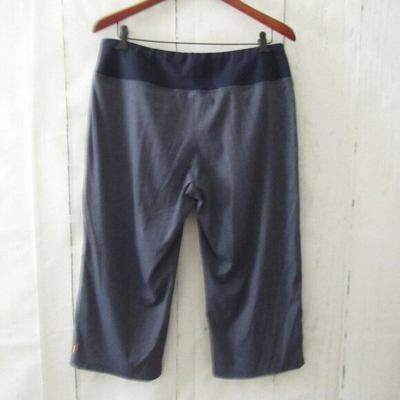 Lucy Pants L Large Blue Capri Crop Wide Leg Pull On - Picture 3 of 7